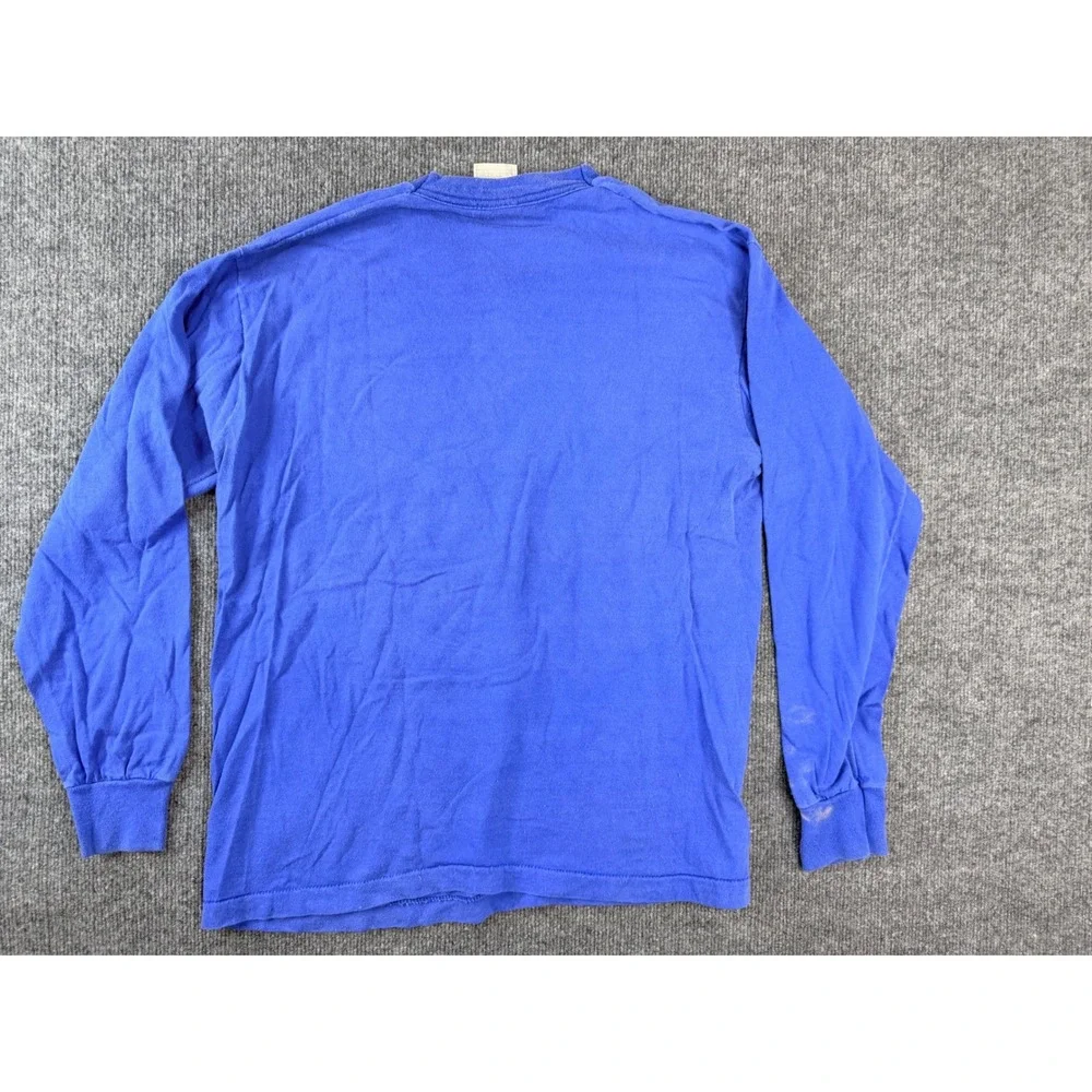 Vintage 90s Nike Portland Marathon 1996 Finisher Shirt Mens M Blue Long Sleeve